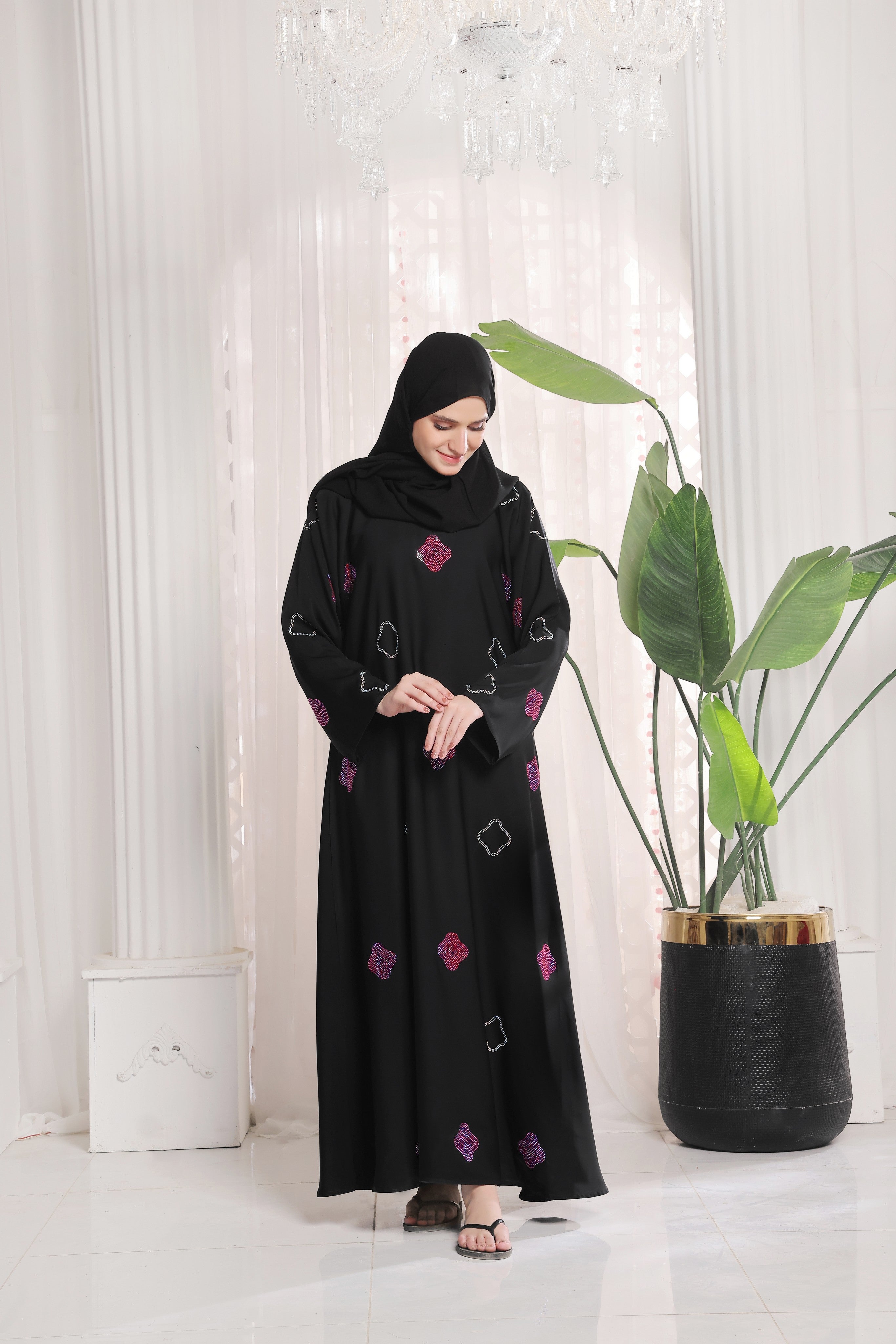 Muneeza Black Abaya