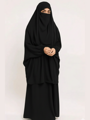 Premium Black 3-Piece jilbab Set