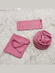 Hijab Niqab & Cap Set - Light Pink