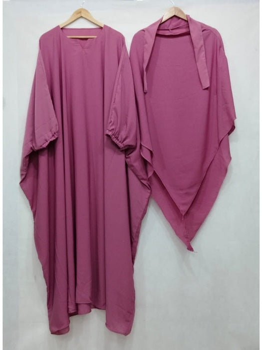 Khimar + Abaya Set Pink