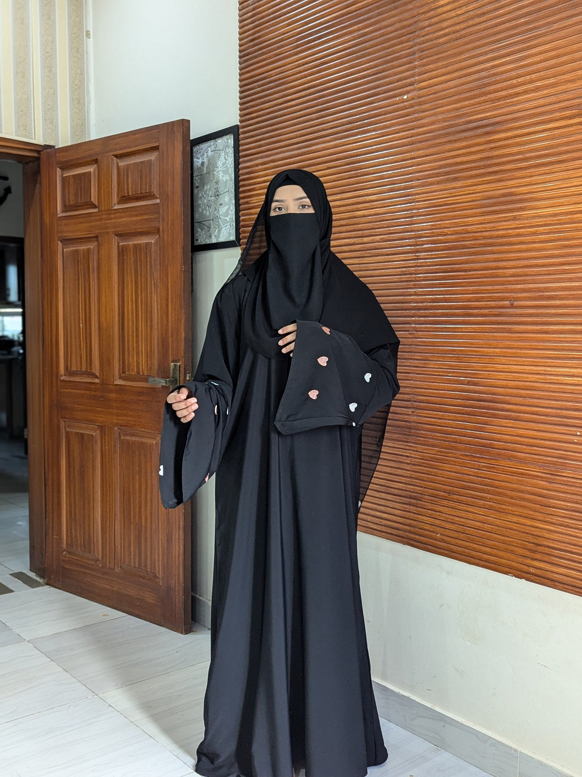 “Heart Sleeves Abaya by Aurora”