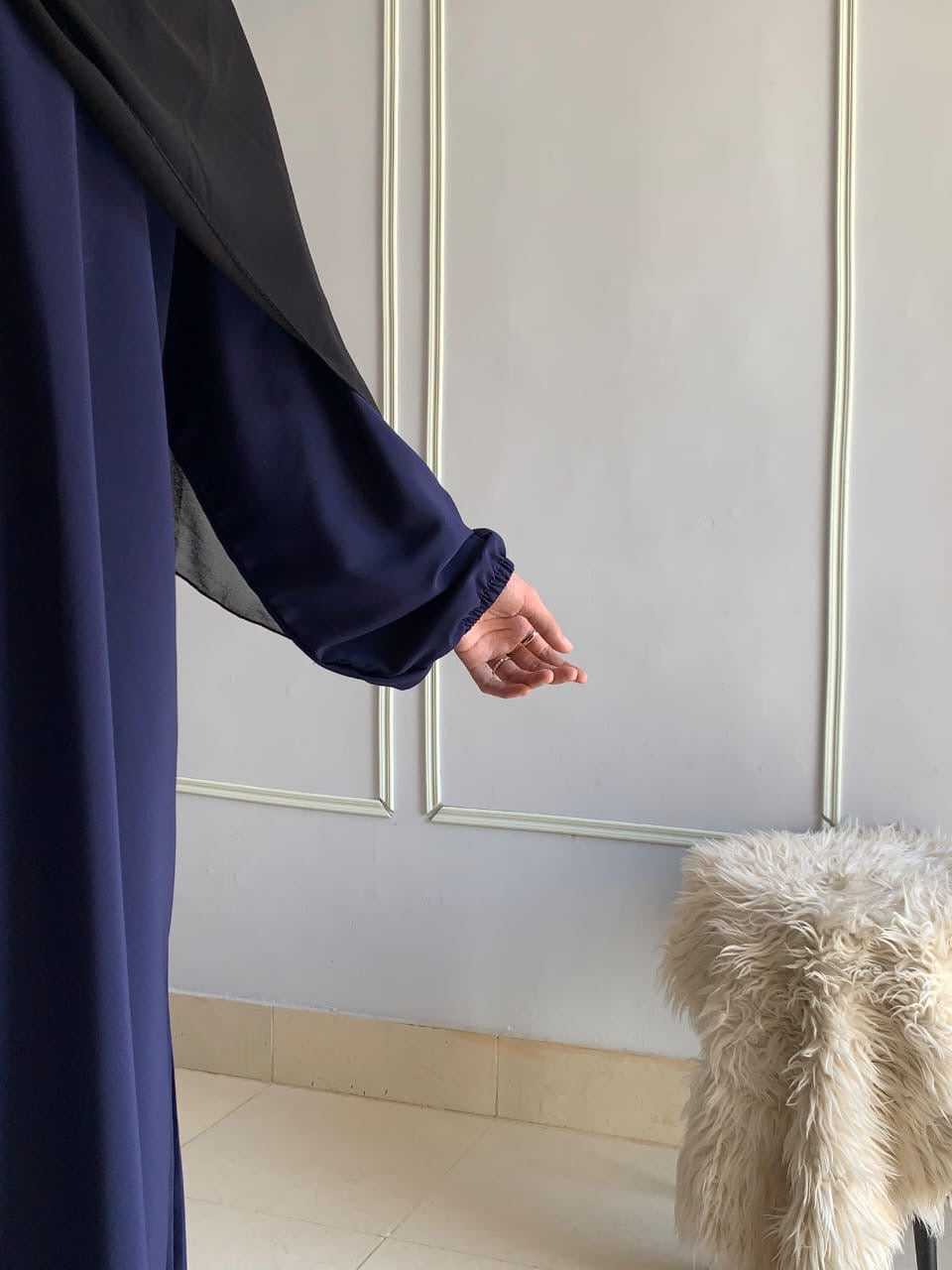 Plain Regular Budget Abaya With Zip Pocket