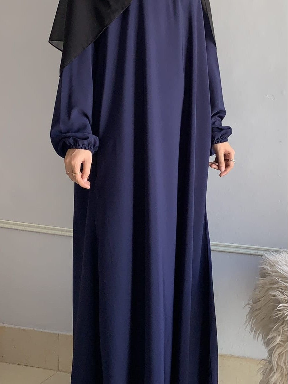 Plain Regular Budget Abaya With Zip Pocket