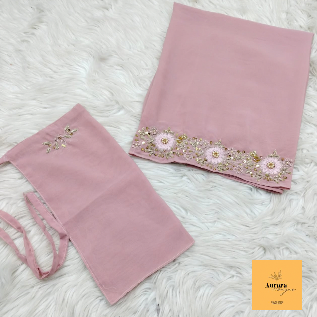 Emboridered Hijab Niqab set