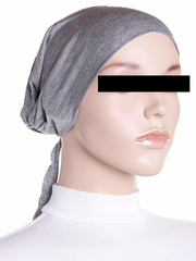 Tie back hijab cap Grey