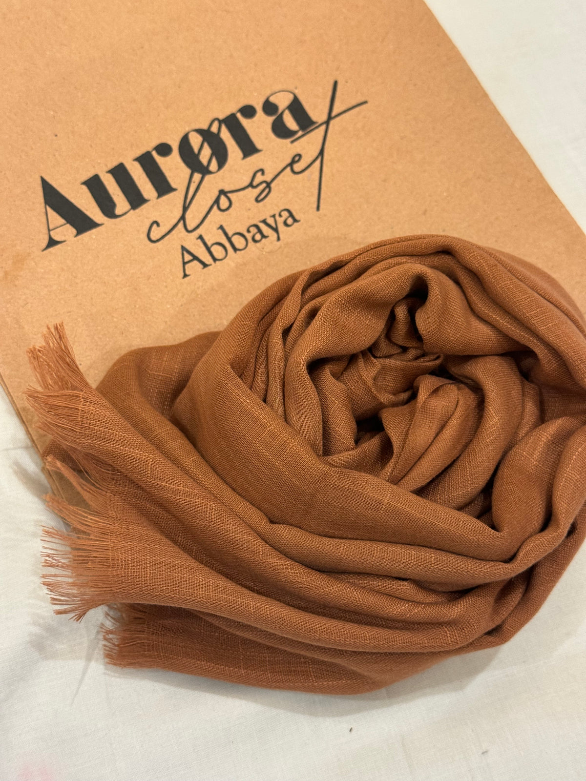 Turkish Lawn Hijab - Camel Brown