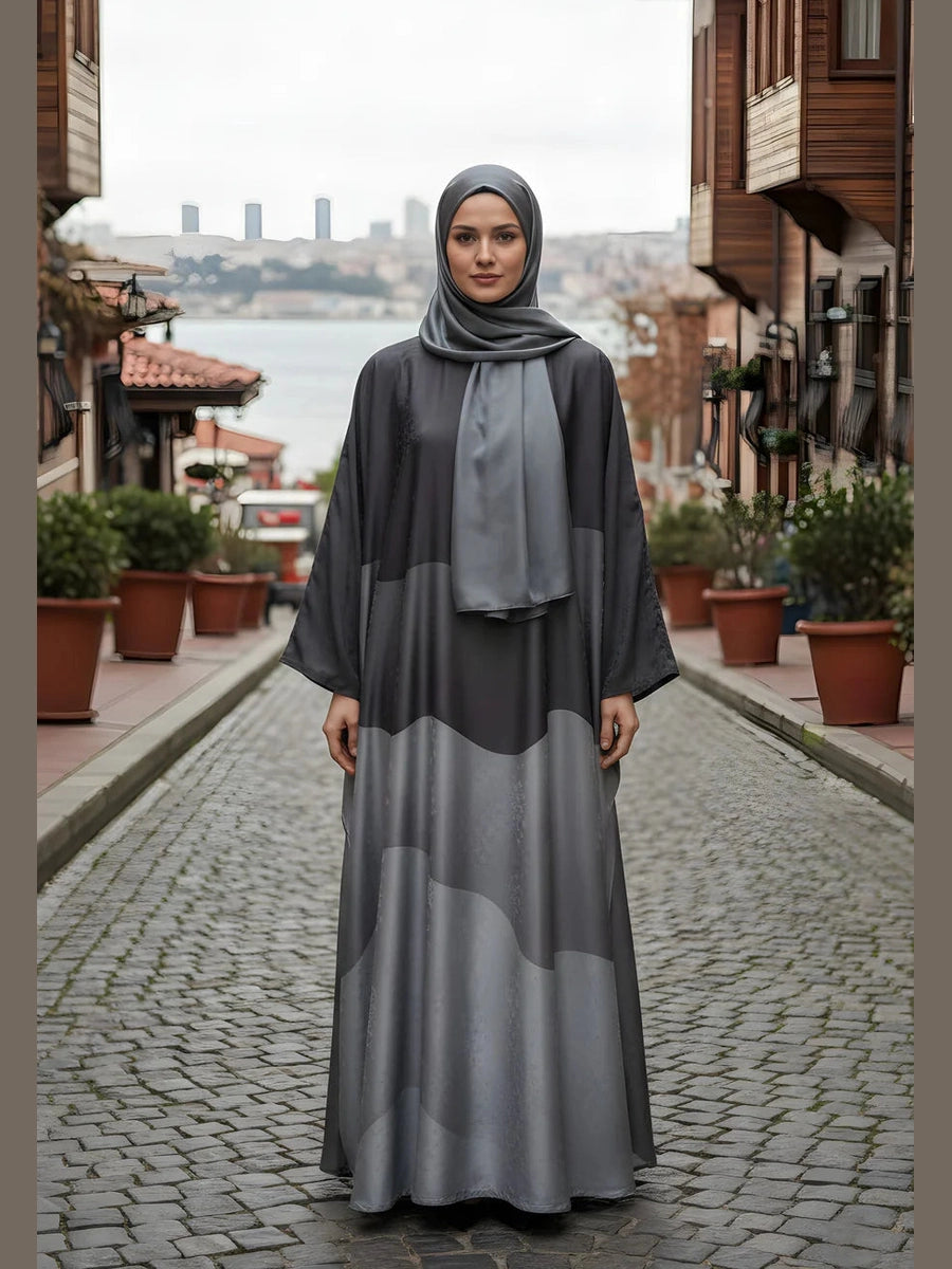Elegance Grey Abaya