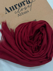 Turkish Lawn Hijab - Maroon