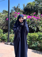 Premium Saudi Jilbab 1 Piece Full Length Navy Blue