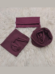 Hijab Niqab & Cap Set - Wine