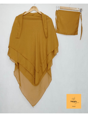 3 Layer Premium Khimar (Mustard)