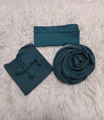 Hijab Niqab & Cap Set - Dragon Blue