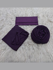 Hijab Niqab & Cap Set - Dark Purple