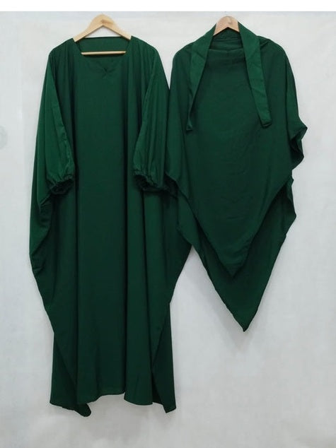 Khimar + Abaya Set Dark Green