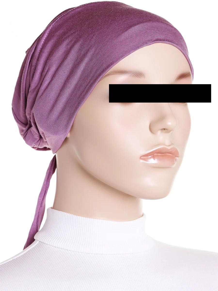 Tie back hijab cap Pink