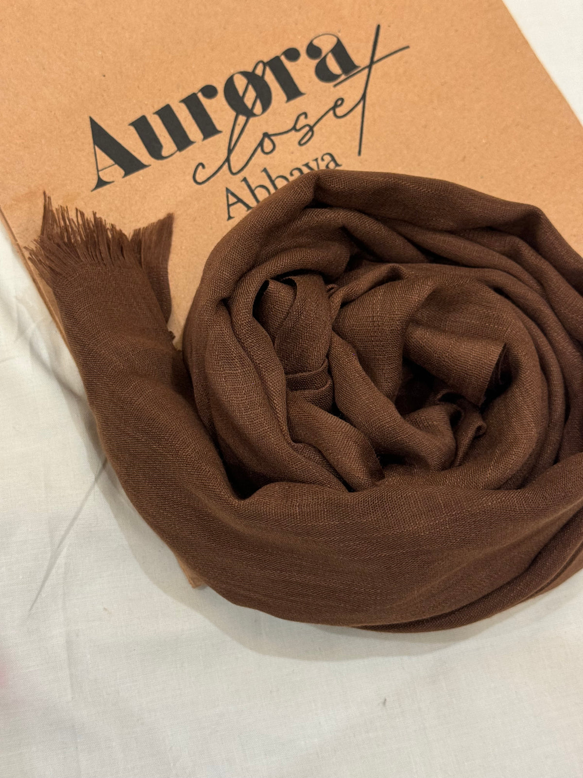 Turkish Lawn Hijab - brown