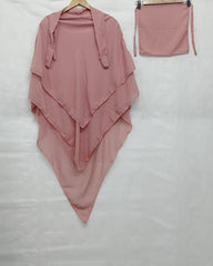 3 Layer Premium Khimar (Pink)