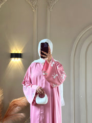 60% OFF - Premium Anaya Bow Abaya with White Scarf