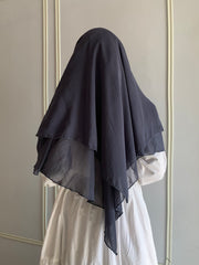 Princess Khimar blueish Grey