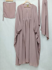 🌟 Aurora Closet’s 4-Piece Caftan Abaya Set (Soft Pink)  – Elegant and Versatile! 🌟 FREE SHIPPING NOW