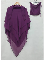 3 Layer Premium Khimar (Dark Purple)