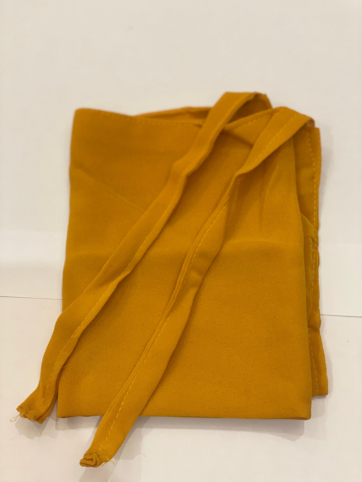 Half Tie Back Niqab Mustard