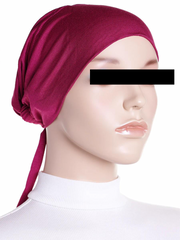 Tie back hijab cap Shocking Pink