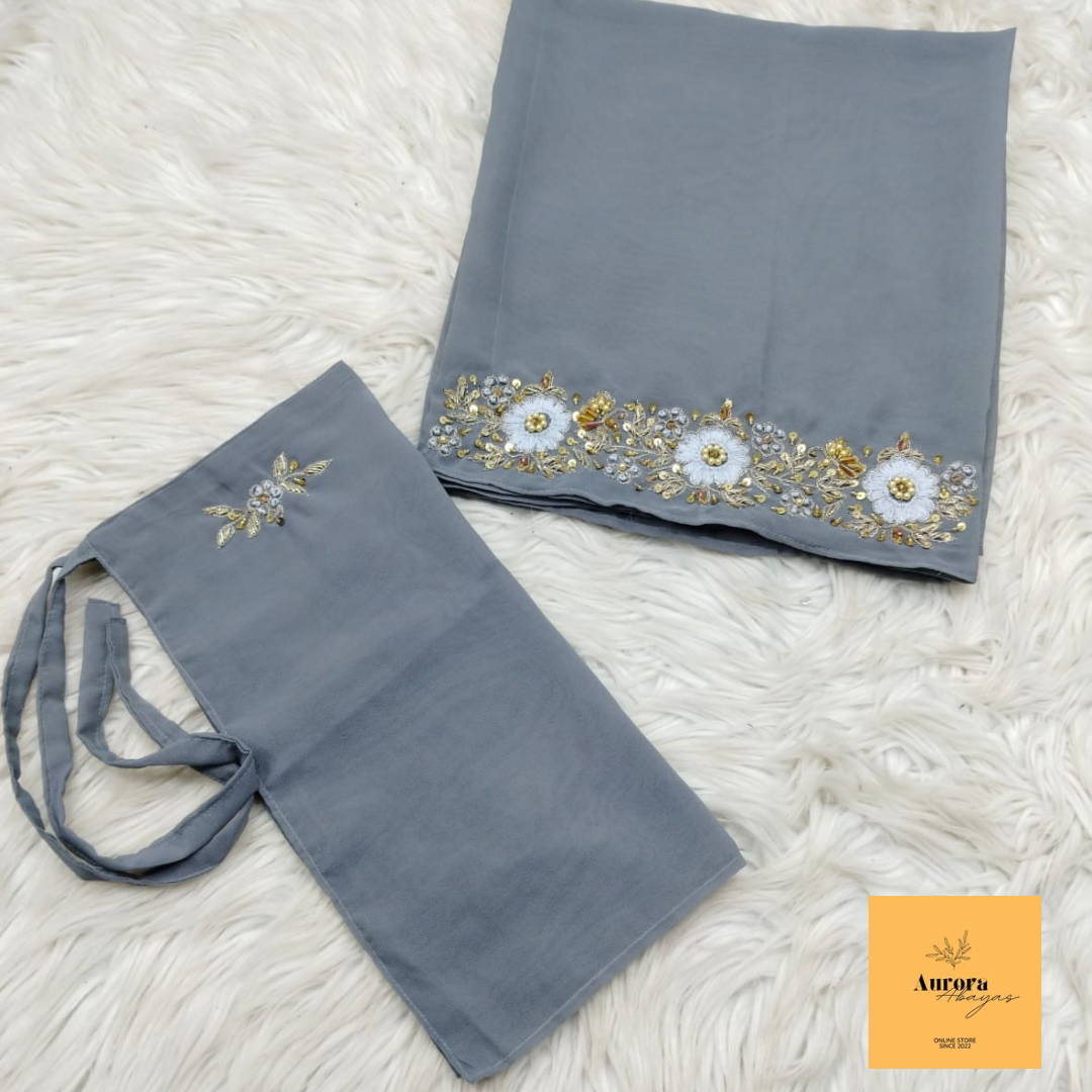 Emboridered Hijab Niqab set