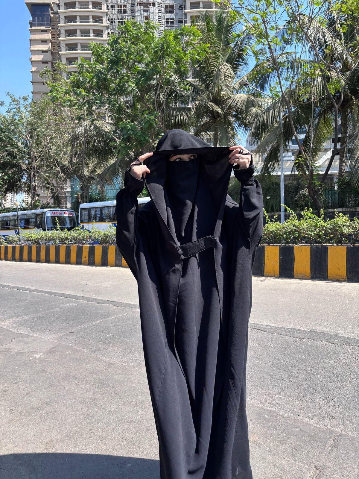 Premium Saudi Jilbab 1 Piece Full Length Black