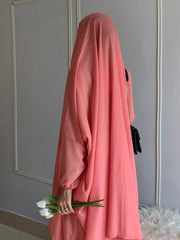 Premium Pink 3-Piece jilbab Set