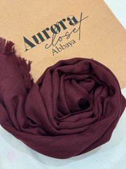 Turkish Lawn Hijab - Burgundy