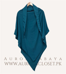 Single Layer Premium Khimar (Teal Blue)