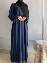 Plain Regular Budget Abaya With Zip Pocket
