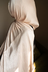 Light Fawn Organza Silk Hijab