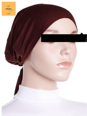 Tie back hijab cap Maroon