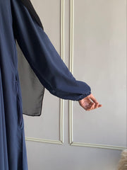 Plain Regular Budget Abaya With Zip Pocket