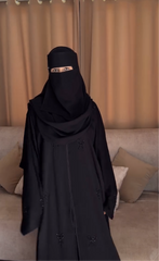 Premium Zoom Nida Handwork Bow Abaya