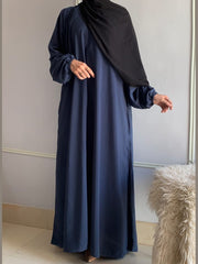 Plain Regular Budget Abaya With Zip Pocket