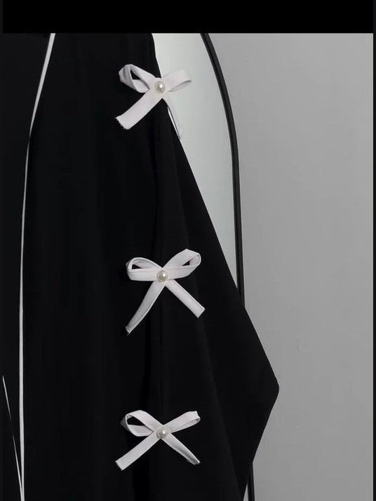 New Bow White Abaya Premium Quality FREE SHIPPING NOW