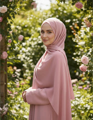 Blush Front Open abaya