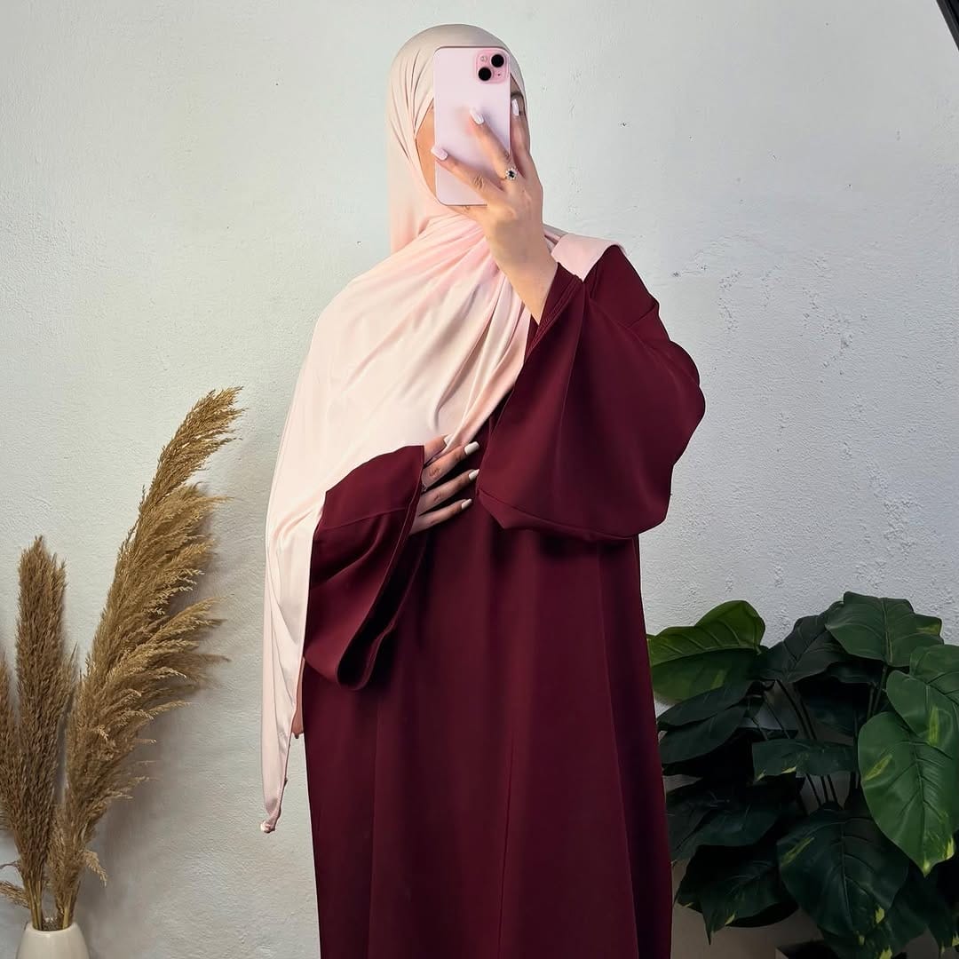 Premium Maroon Basic Abaya (Best Seller )