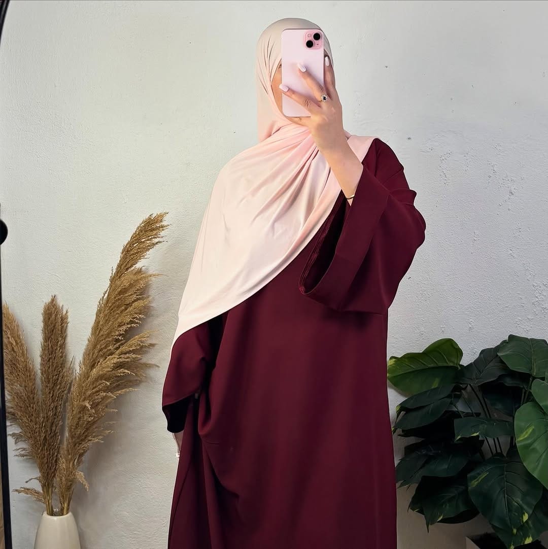 Premium Maroon Basic Abaya (Best Seller )