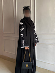 New Ribbon Bow White Abaya Premium Quality - 75% OFF ( Best Seller )