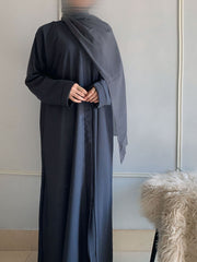 Plain Regular Zoom Front Open Abaya – Timeless Modesty, Everyday Comfort
