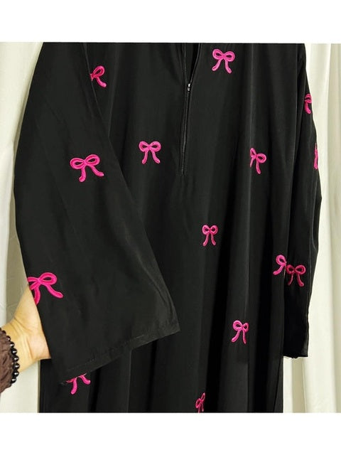 “Pink Bow Abaya by Aurora”