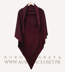 Single Layer Premium Khimar (maroon)