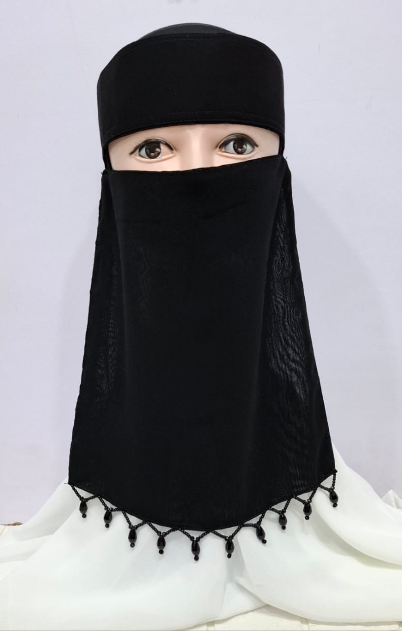 Saudi Niqab Cut Dana Handwork Imported Fabric D2