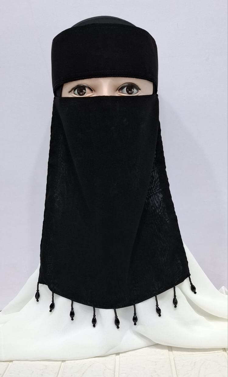 Saudi Niqab Cut Dana Handwork Imported Fabric D1