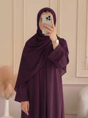 Premium Purple Zoom Front Open Abaya ( FLAT 60% OFF )