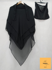 3 Layer Premium Khimar (Black)